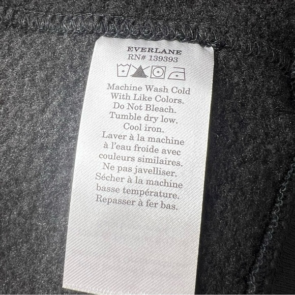 Everlane Black The ReNew Fleece Oversized Crew Teddy Sweatshirt Sz S NWT - Picture 8 of 13